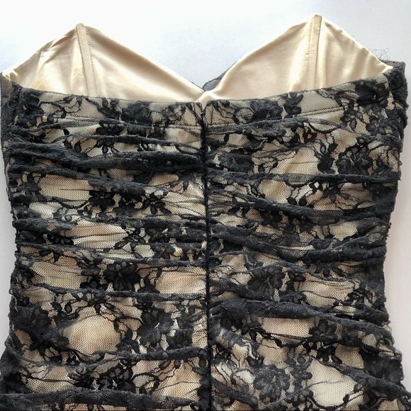 Windsor Black Lace Sweetheart Strapless Mini Dress - Picture 3 of 5